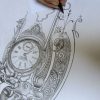 Born and Raised High rendered sketch Clock art Born and Raised High rendered sketch Clock art