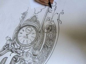 Born and Raised High rendered sketch Clock art