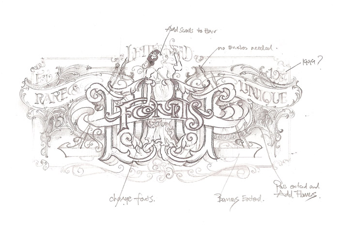 Letterhead Fonts Website Design - David Smith - Traditional Ornamental