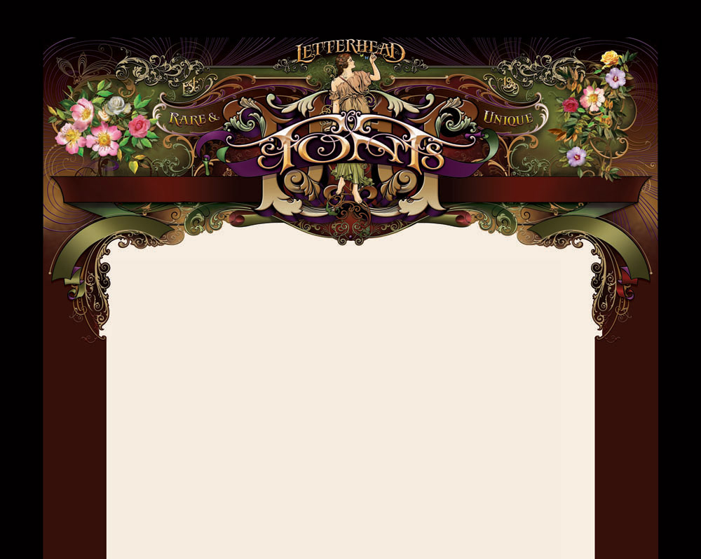 Letterhead Fonts Website Design - David Smith - Traditional Ornamental