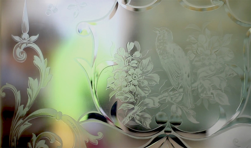 French Embossing David Smith Traditional Ornamental Glass Artist