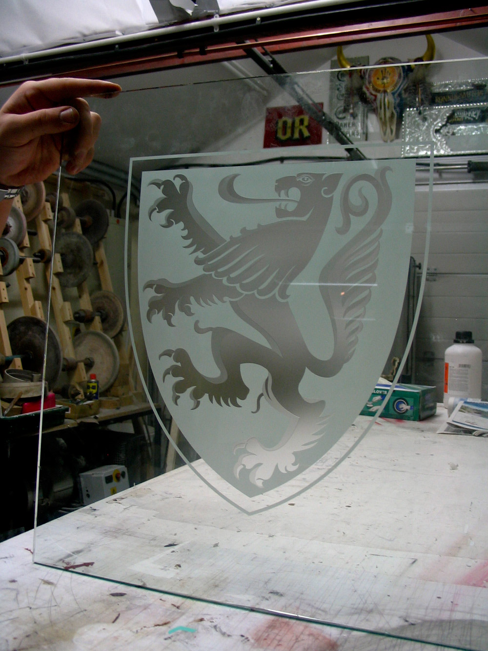 French Embossing David Smith Traditional Ornamental Glass Artist